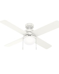 Hunter 52 inch Timpani Fresh White Ceiling Fan with LED Light Kit and Pull Chain by   