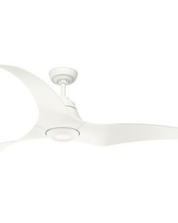 Hunter 60 inch Arwen ENERGY STAR® Matte White Damp Rated Ceiling Fan with LED Light Kit and Hand by   