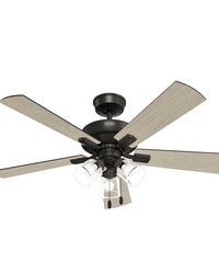 Hunter 52 inch Crestfield HunterExpress Noble Bronze Ceiling Fan with LED Light Kit and Pull Chain by   