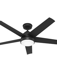 Hunter 52 inch Skyflow Matte Black WeatherMax Indoor / Outdoor Ceiling Fan with LED Light Kit and Wa by   