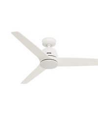 Hunter 52 inch Malden Matte White Ceiling Fan and Handheld Remote by   