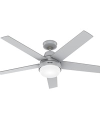 Hunter 52 inch Aerodyne Wi-Fi Dove Grey Ceiling Fan with LED Light Kit and Handheld Remote by   