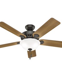 Hunter 52 inch Pros Best ENERGY STAR® Noble Bronze Ceiling Fan with LED Light Kit and Pull Chain by   