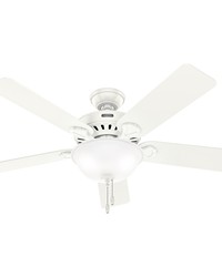 Hunter 52 inch Pros Best ENERGY STAR® Fresh White Ceiling Fan with LED Light Kit and Pull Chain by   