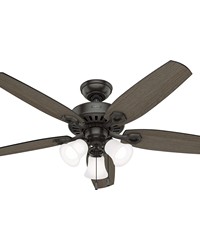 Hunter 52 inch Builder ENERGY STAR® Noble Bronze Ceiling Fan with LED Light Kit and Pull Chain by   