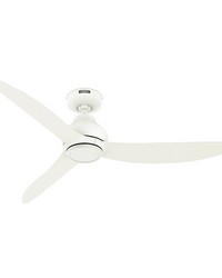 Hunter 52 inch Mazzini ENERGY STAR® Matte White Damp Rated Ceiling Fan and Handheld Remote by   