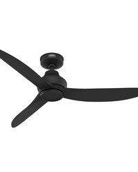 Hunter 52 inch Mazzini ENERGY STAR® Matte Black Damp Rated Ceiling Fan and Handheld Remote by   