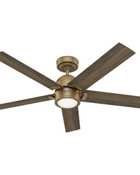 Hunter 52 inch Erling ENERGY STAR® Luxe Gold Ceiling Fan with LED Light Kit and Handheld Remote by   