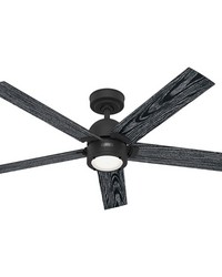 Hunter 52 inch Erling ENERGY STAR® Matte Black Ceiling Fan with LED Light Kit and Handheld Remot by   