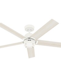 Hunter 52 inch Erling ENERGY STAR® Fresh White Ceiling Fan with LED Light Kit and Handheld Remot by   