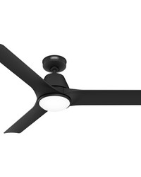 Hunter 52 inch Aeronaut  Wi-Fi ENERGY STAR® Matte Black Damp Rated Ceiling Fan with LED Light Ki by   