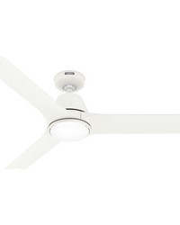 Hunter 52 inch Aeronaut  Wi-Fi ENERGY STAR® Matte White Damp Rated Ceiling Fan with LED Light Ki by   