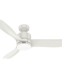 Hunter 52 inch Bolsa Fresh White Ceiling Fan with LED Light Kit and Handheld Remote by   