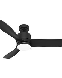 Hunter 52 inch Bolsa Matte Black Ceiling Fan with LED Light Kit and Handheld Remote by   