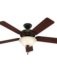 Hunter 52 inch Waldon Onyx Bengal Ceiling Fan with LED Light Kit and Pull Chain by   