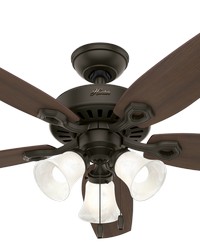 Hunter 52 inch Hinnman New Bronze Ceiling Fan with LED Light Kit and Pull Chain by   