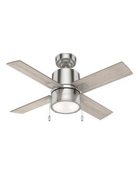 Hunter 42 inch Beck Brushed Nickel Ceiling Fan with LED Light Kit and Pull Chain by   