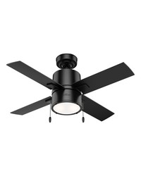 Hunter 42 inch Beck Matte Black Ceiling Fan with LED Light Kit and Pull Chain by   