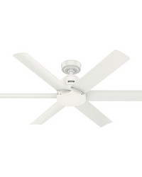 Hunter 52 inch Kennicott Fresh White Damp Rated Ceiling Fan and Wall Control by   