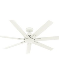 Hunter 60 inch Downtown ENERGY STAR® Matte White Damp Rated Ceiling Fan and Wall Control by   