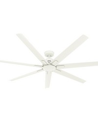 Hunter 72 inch Downtown ENERGY STAR® Matte White Damp Rated Ceiling Fan and Wall Control by   