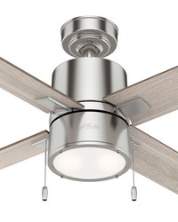 Hunter 52 inch Beck Brushed Nickel Ceiling Fan with LED Light Kit and Pull Chain by   