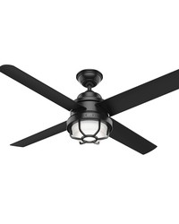 Hunter 54 inch Searow Matte Black WeatherMax Indoor / Outdoor Ceiling Fan with LED Light Kit and Wal by   