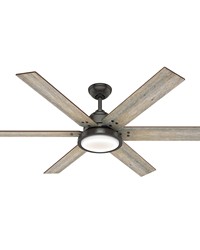 Hunter 60 inch Warrant ENERGY STAR® Noble Bronze Ceiling Fan with LED Light Kit and Wall Control by   