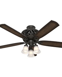 Hunter 54 inch Promenade ENERGY STAR® Brittany Bronze Ceiling Fan with LED Light Kit and Handhel by   