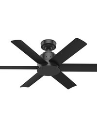 Hunter 44 inch Kennicott Matte Black Damp Rated Ceiling Fan and Wall Control by   