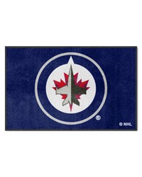 Winnipeg Jets 4x6 Logo Mat Landscape by   