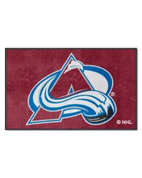 Colorado Avalanche 4x6 Logo Mat Landscape by   