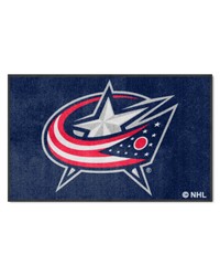 Columbus Blue Jackets 4x6 Logo Mat Landscape by   