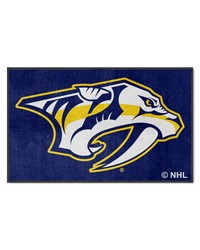 Nashville Predators 4x6 Logo Mat Landscape by   