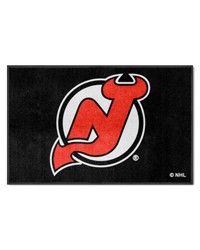 New Jersey Devils 4x6 Logo Mat Landscape by   