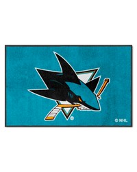 San Jose Sharks 4x6 Logo Mat Landscape by   