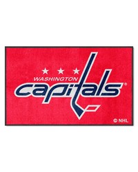 Washington Capitals 4x6 Logo Mat Landscape by   