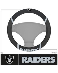 Las Vegas Raiders Embroidered Steering Wheel Cover Black by   