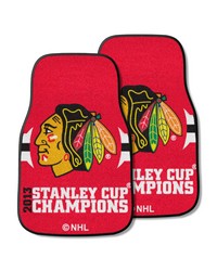 Chicago Blackhawks 2-pc Carpet Car Mat Set by   