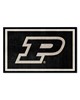 Fan Mats  LLC Purdue Boilermakers 4x6 Rug Black