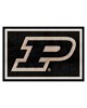 Fan Mats  LLC Purdue Boilermakers 5x8 Rug Black