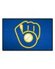 Fan Mats  LLC Milwaukee Brewers Starter Mat Blue