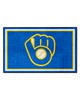 Fan Mats  LLC Milwaukee Brewers 4x6 Rug Blue