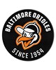 Fan Mats  LLC Baltimore Orioles Roundel Mat Retro Black