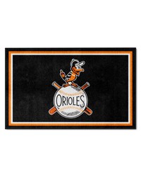 Baltimore Orioles 4x6 Rug Retro by   