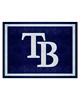 Fan Mats  LLC Tampa Bay Rays 8x10 Rug Navy