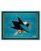 Fan Mats  LLC San Jose Sharks 8x10 Rug Teal