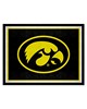 Fan Mats  LLC Iowa Hawkeyes 8x10 Rug Black