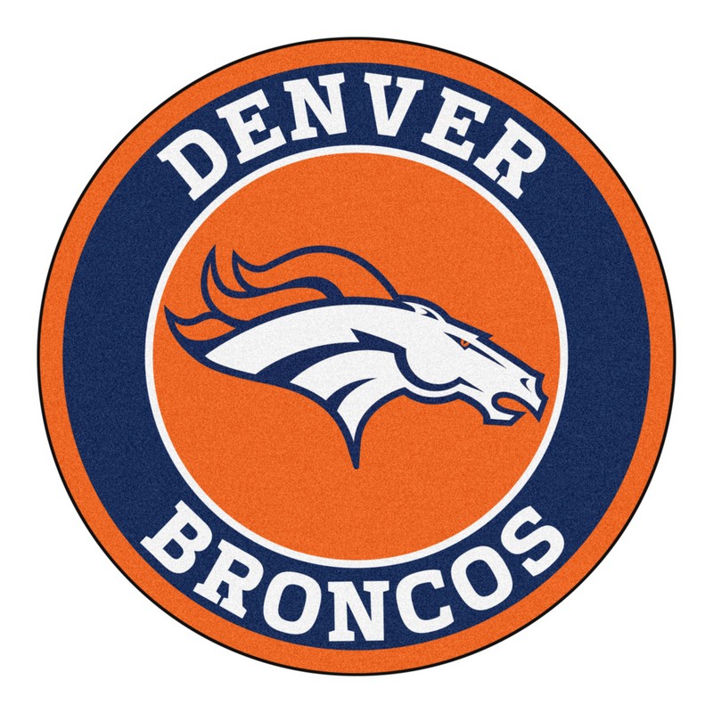 NFL Denver Broncos Roundel Mat Sports Decor
