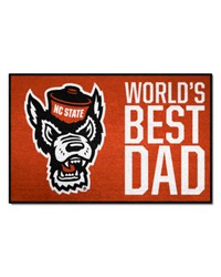 NC State Wolfpack Starter Mat World's Best Dad by   